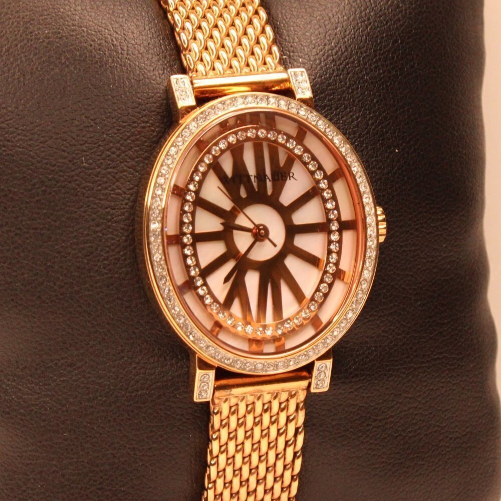 Wittnauer Women's Dress Watch Crystal Accents Rose Gold 28mm - Picture 5 of 12